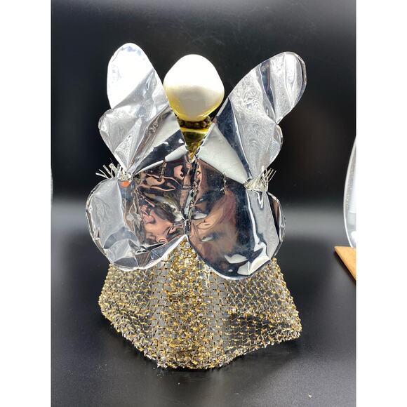 Vintage Holt Howard? 9” Porcelain Head Angel‎ Christmas Tree Topper Table Decor - Picture 4 of 6